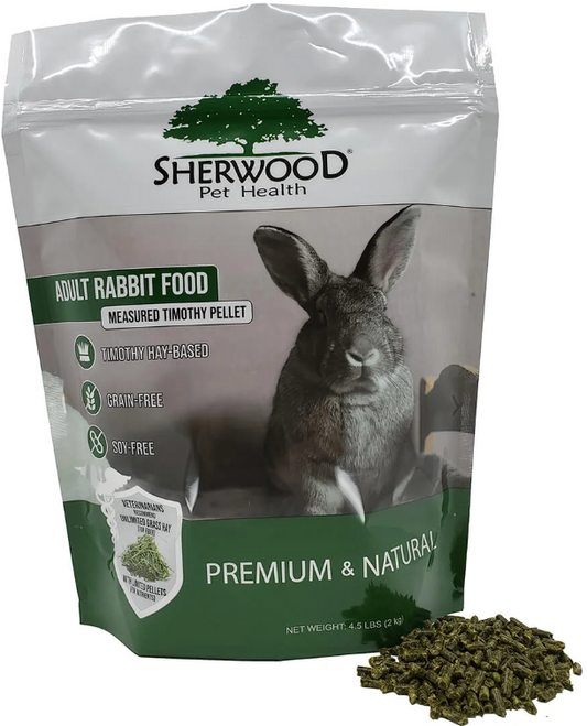 Sherwood Pet - Adult Rabbit Food - Measured Timothy Pellet - 4.5lb